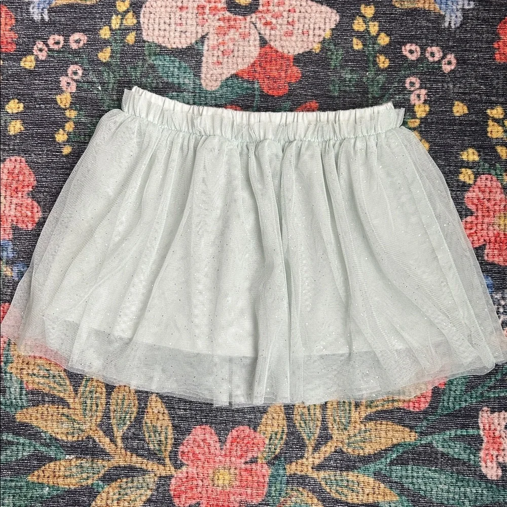 Carter’s Seafoam Green Glitter Tulle Skirt, Size 3T